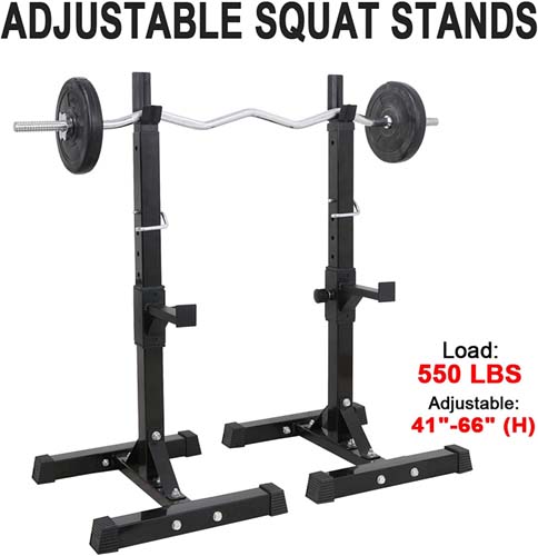 F2C Max Load 550Lbs Pair of Adjustable 40-66 inch Rack 