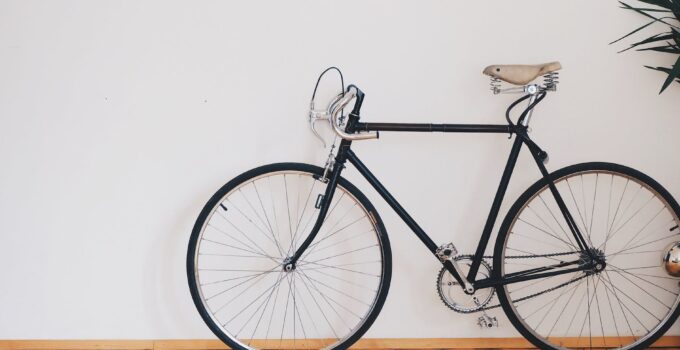 Black Fixed-gear Bike Beside Wall