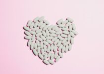 Blue Medicine Pills on Heart Shape